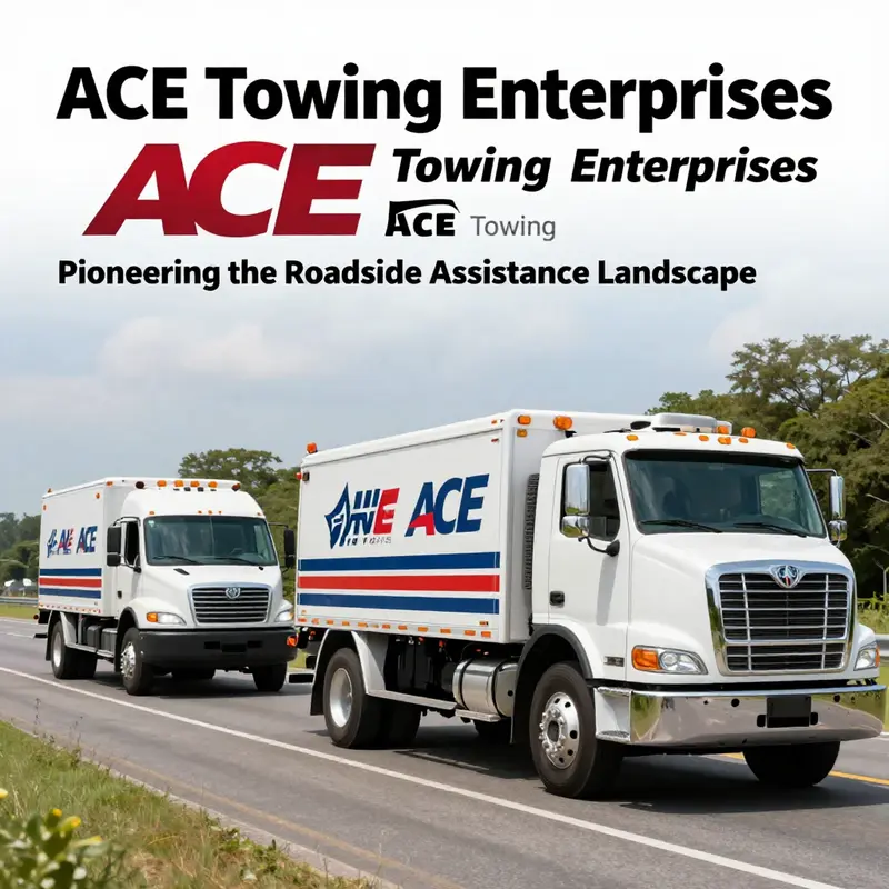 A vibrant visual representation of ACE Towing Enterprises actively providing roadside assistance.