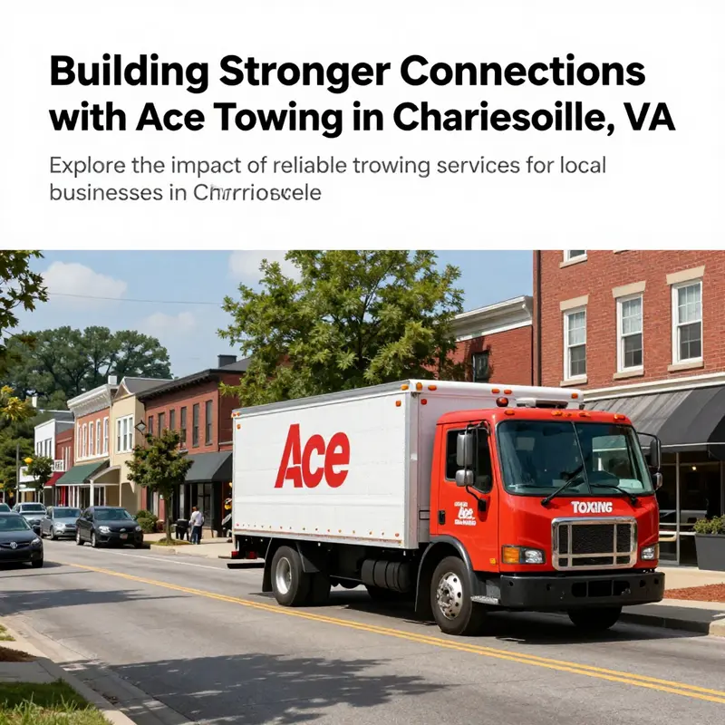 A visually engaging image of an Ace Towing vehicle operating in Charlottesville, representing community service.