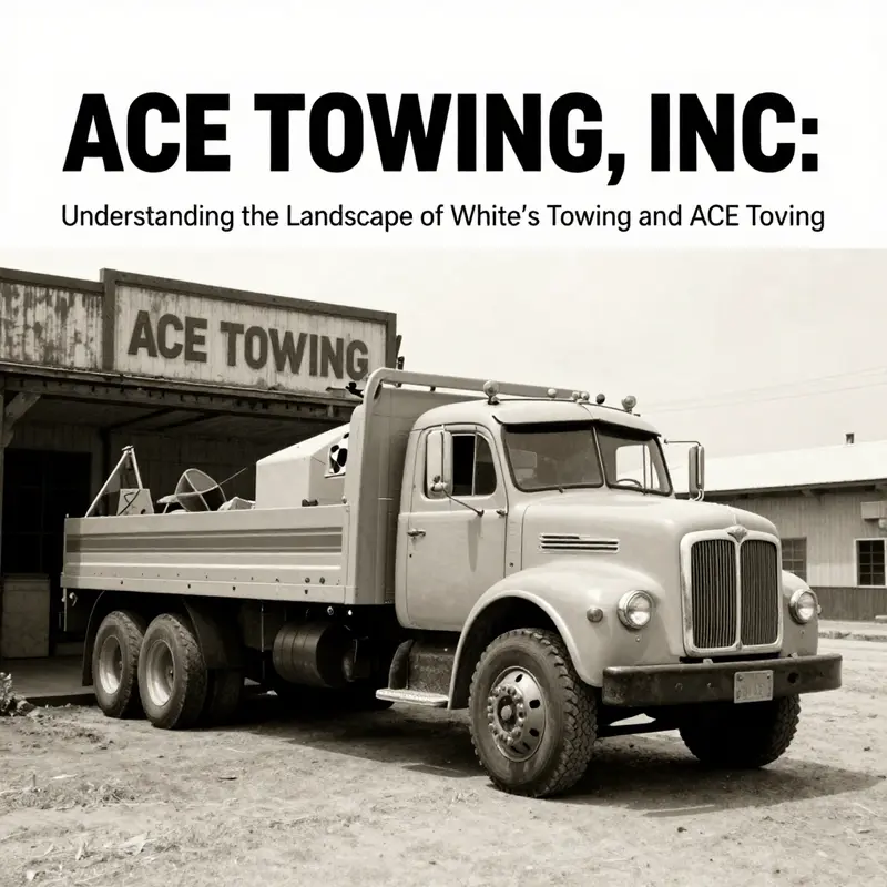 A White’s Towing truck ready for service by the roadside.