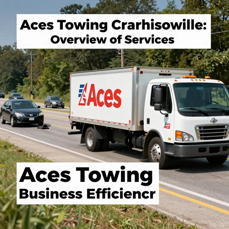 Aces Towing truck providing roadside assistance to a local driver.