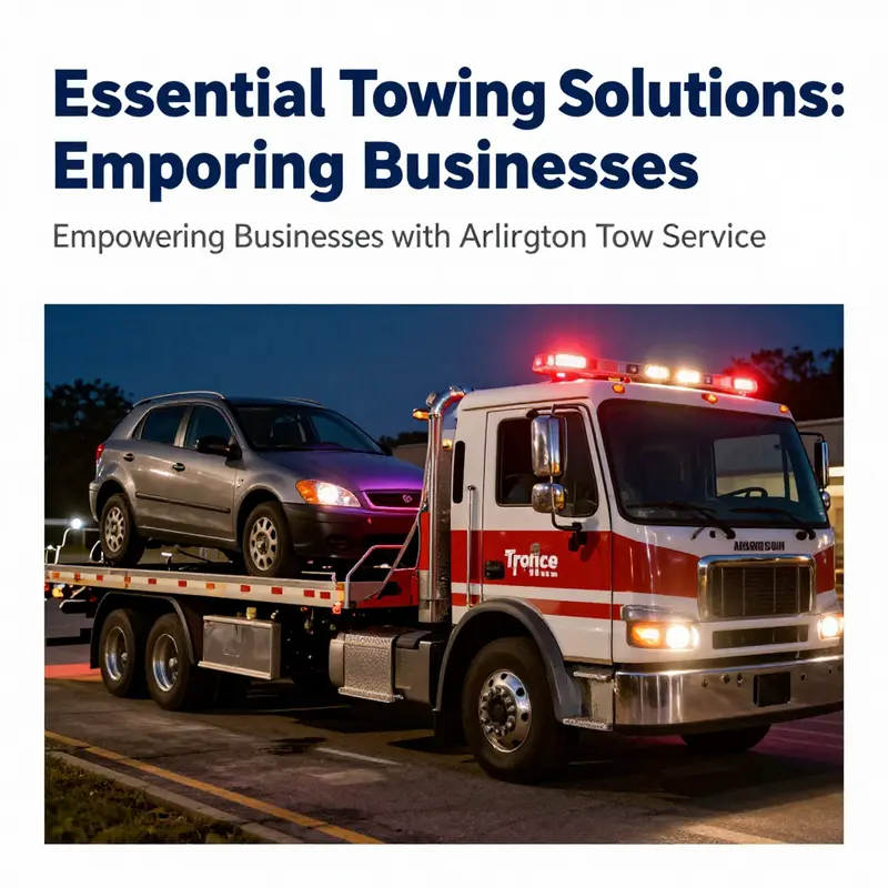 Arlington Tow Service truck ready for action, demonstrating the company’s commitment to prompt towing solutions.