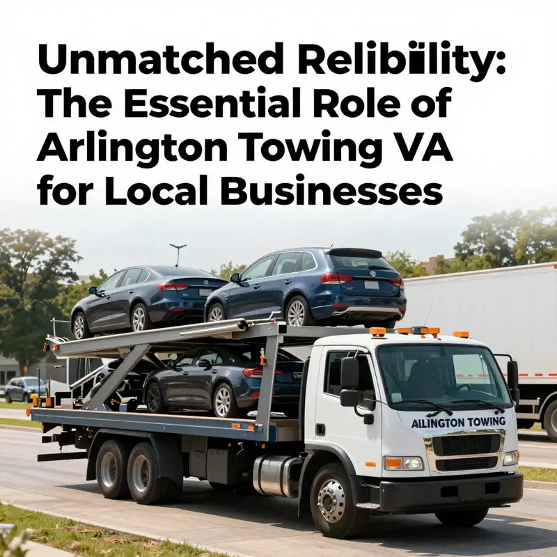 Arlington Towing showcases a range of towing services tailored for various needs.