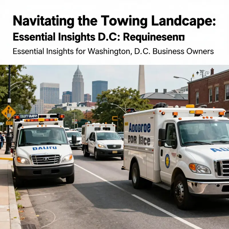 Authorized towing trucks operating legally in Washington, D.C. amid the city’s bustling traffic.