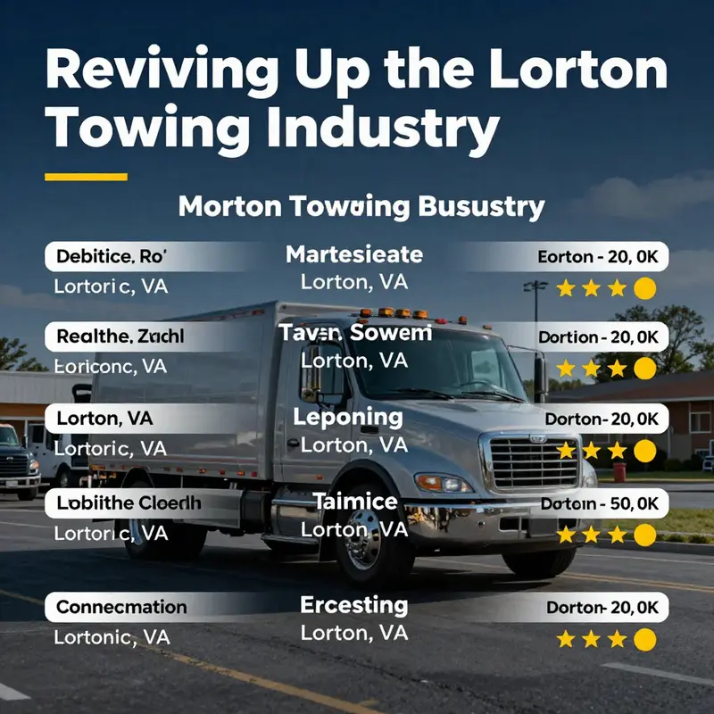 Professional towing services actively assisting a vehicle on a busy Lorton street.