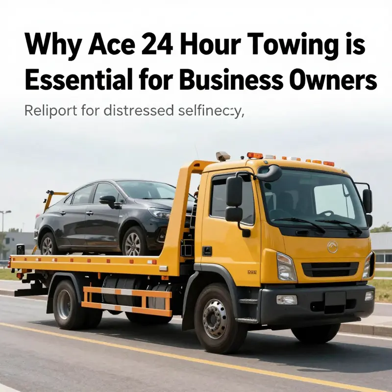 A tow truck actively assisting a vehicle on the roadside, representing reliability in towing services.