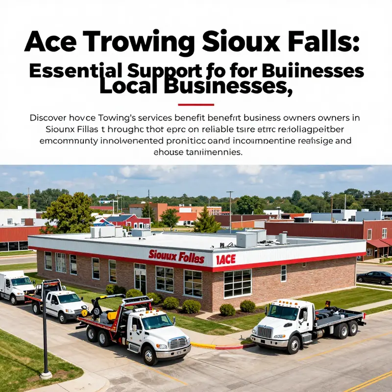 A cover image showing Ace Towing's location with an active fleet in Sioux Falls.