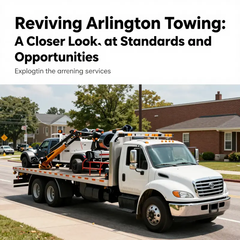 A dynamic scene of towing vehicles in Arlington, highlighting the operational aspects within the community.