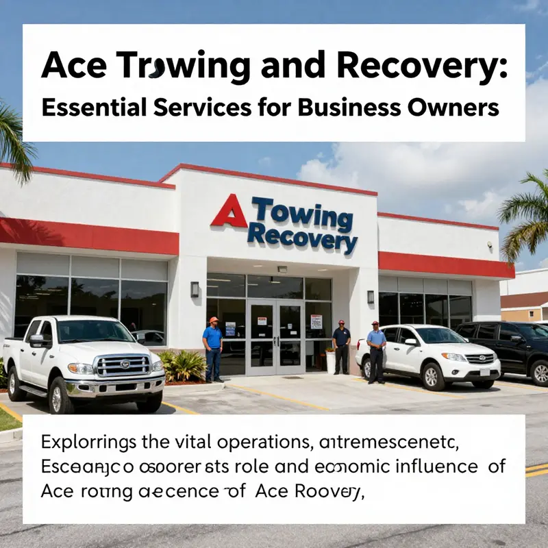 The exterior of Ace Towing and Recovery's premises in Miami, showcasing their commitment to ready towing solutions.