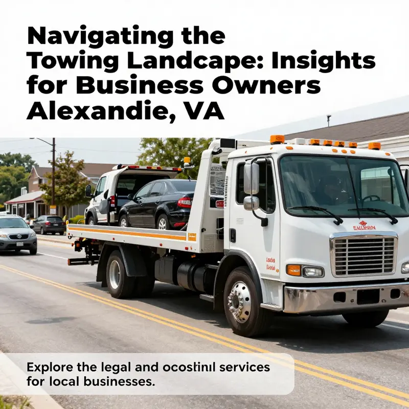 A tow truck actively assisting a vehicle on a busy street in Alexandria, showcasing the pivotal role of towing services.