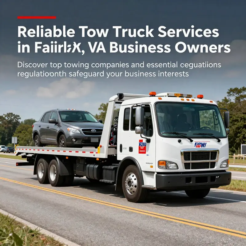 A tow truck in Fairfax, VA, ready to assist, symbolizing the reliability and promptness of local towing services.