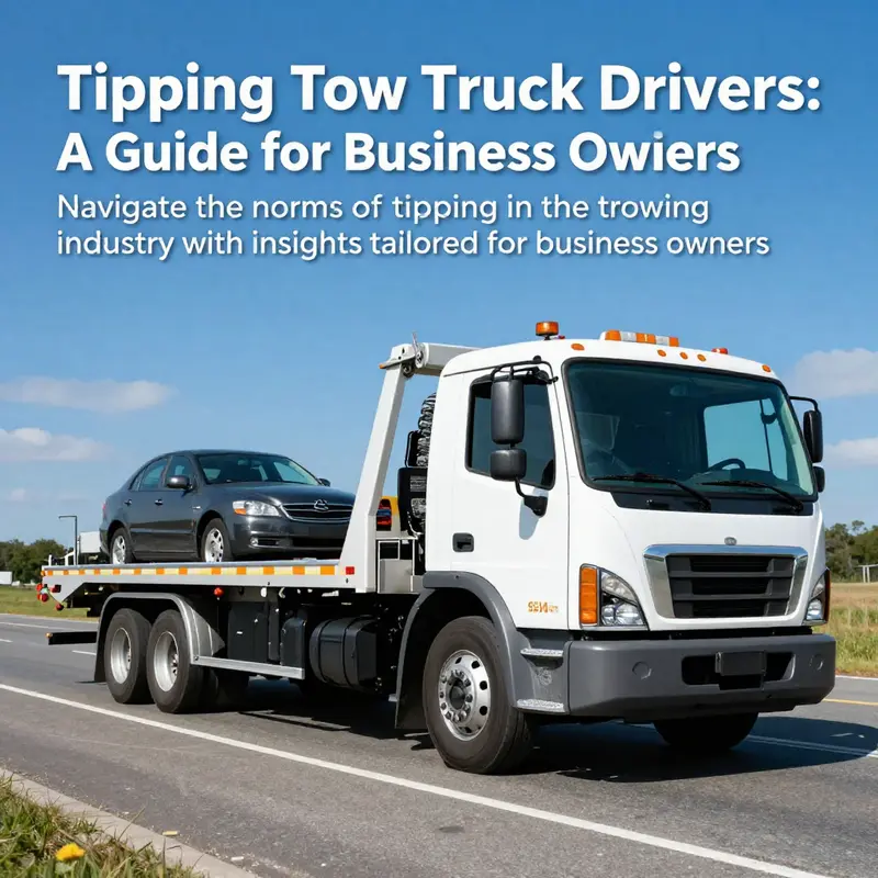 A tow truck on the roadside, symbolizing reliability and service in the towing industry.