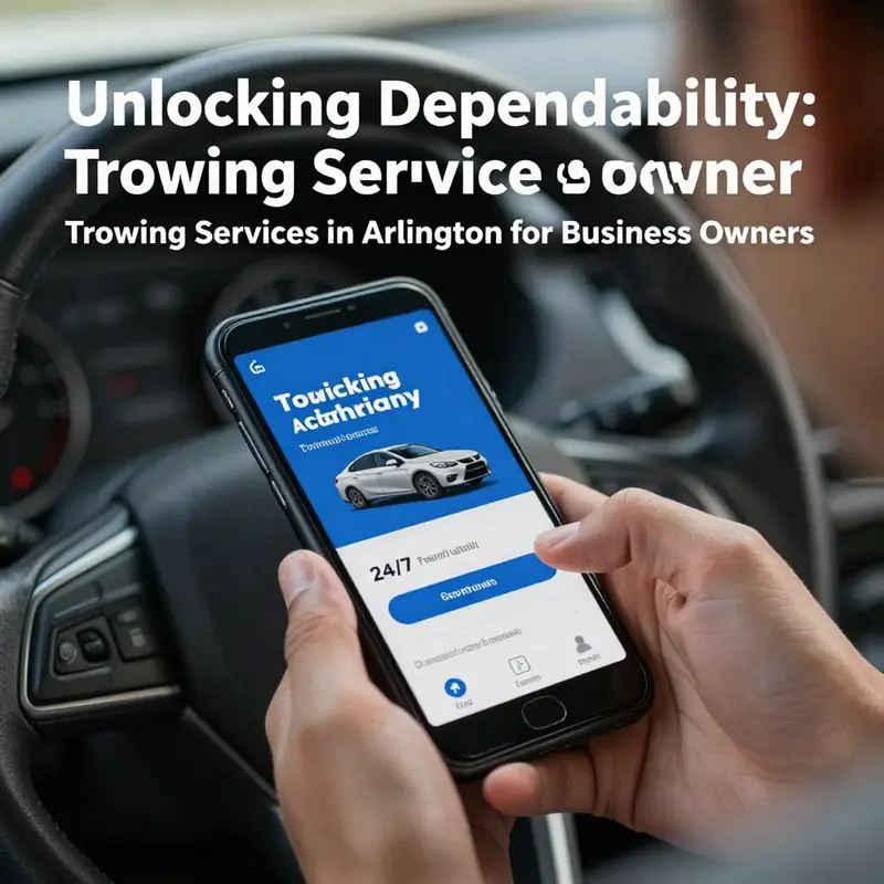 Emergency assistance on-call: A tow truck responds promptly to a vehicle breakdown in Arlington.