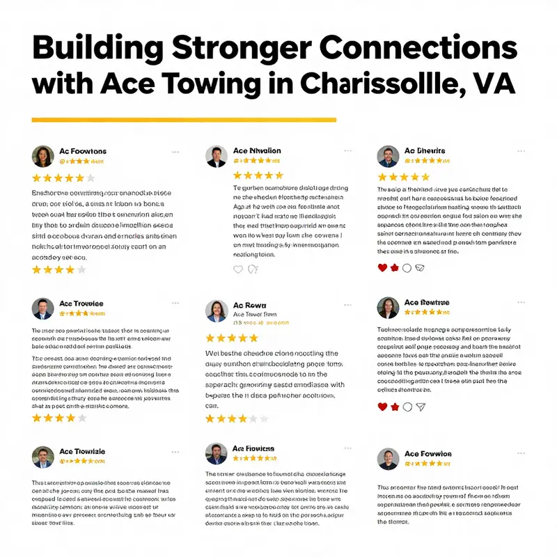 A showcase of customer reviews reflecting satisfaction with Ace Towing’s services.