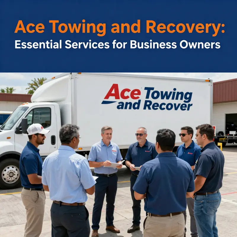 Ace Towing and Recovery’s diverse fleet ready for road assistance.