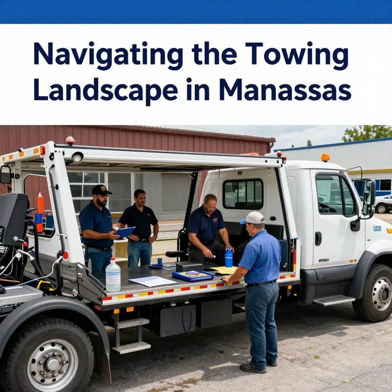 An overview of various towing vehicles and equipment used in Manassas towing services.