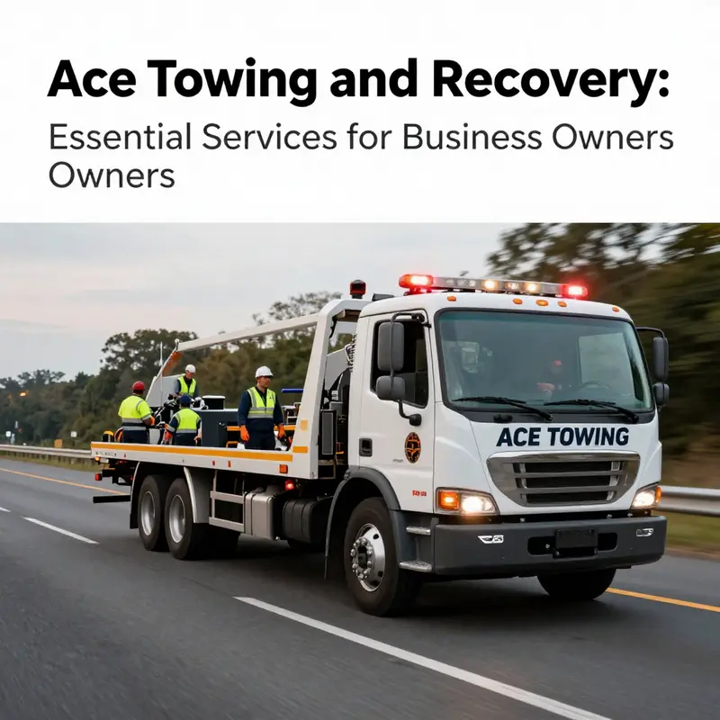 Ace Towing and Recovery’s diverse fleet ready for road assistance.