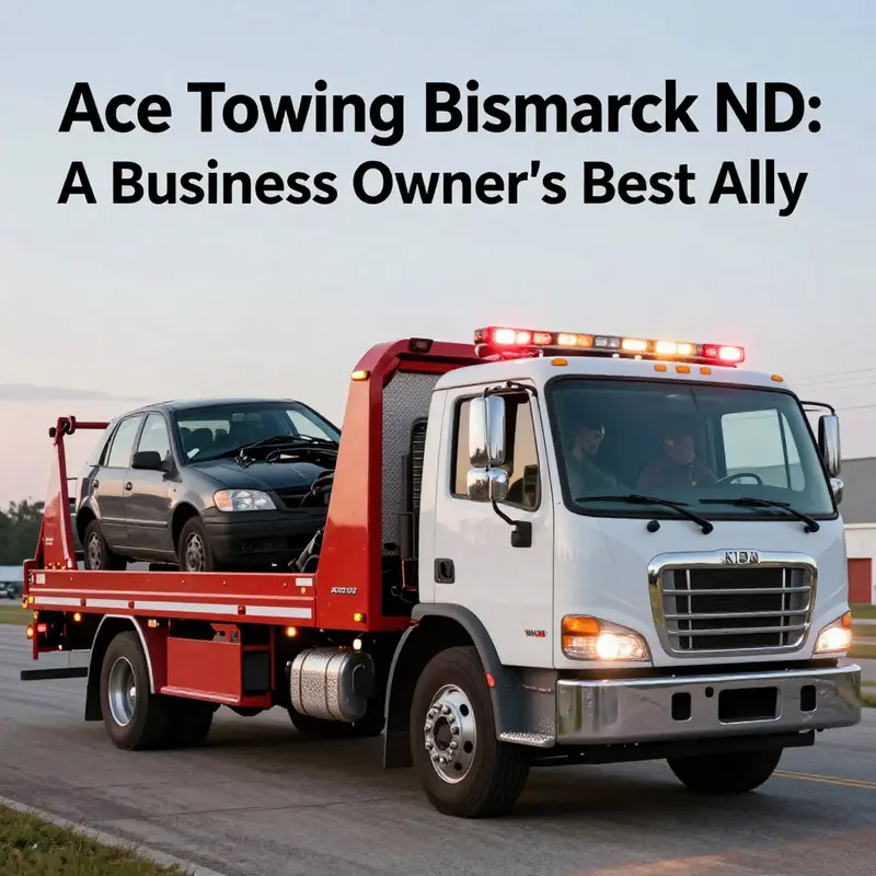 A versatile fleet at Ace Towing Bismarck, illustrating the diversity in their towing services.