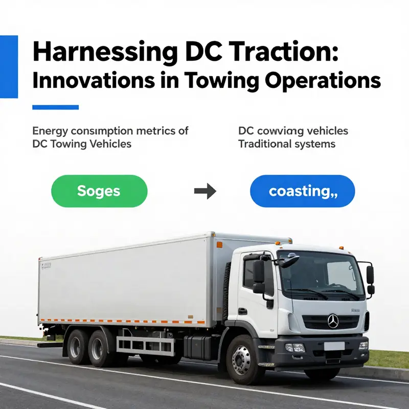 An urban train employing DC traction to tow another vehicle, showcasing efficient systems.