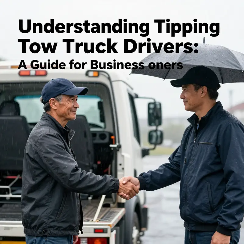 A tow truck driver exemplifying service quality while assisting a motorist.