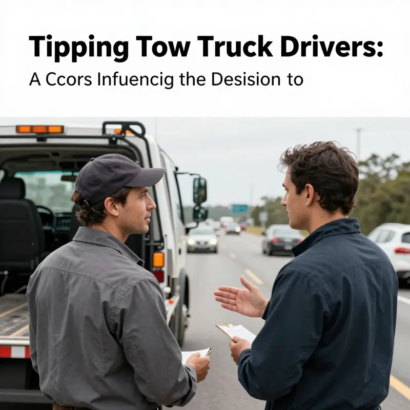 Understanding the general practices of tipping for tow truck services.