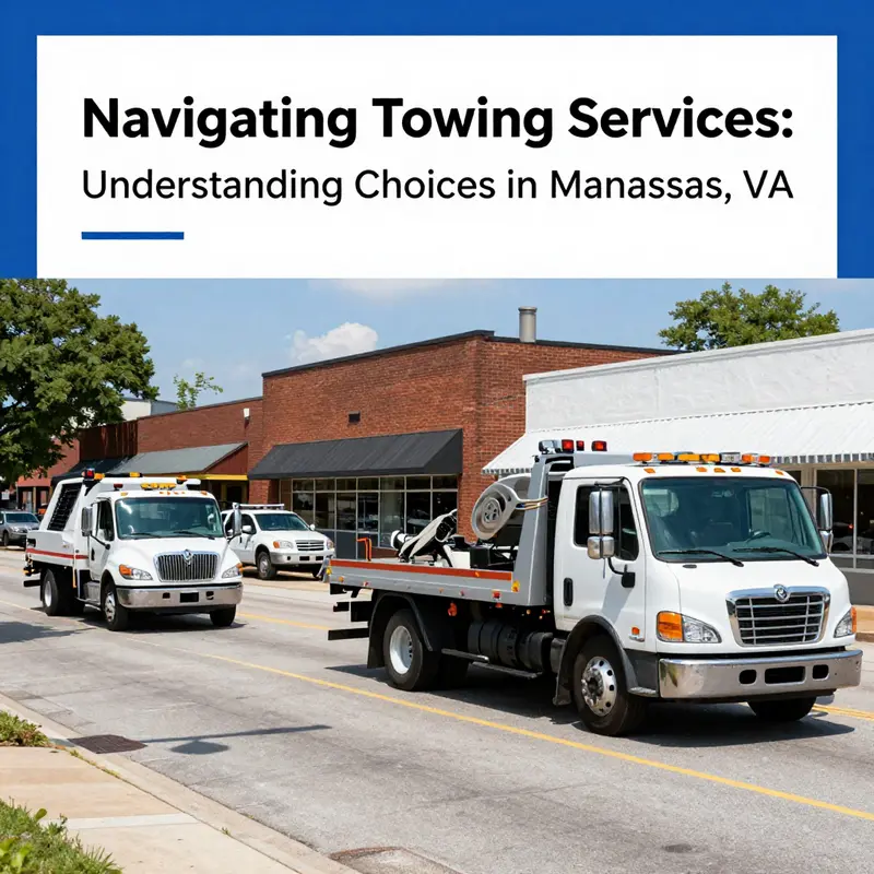 A visual representation of the various towing services available in Manassas, VA.