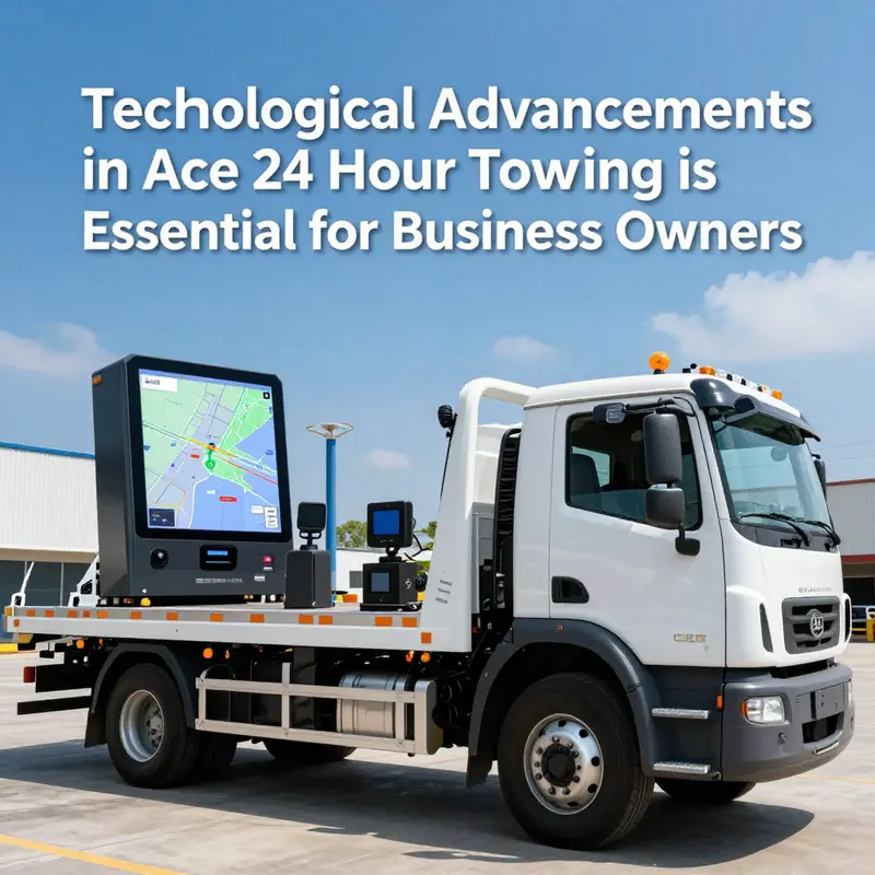 Ace 24 Hour Towing assists a business vehicle in distress during nighttime.