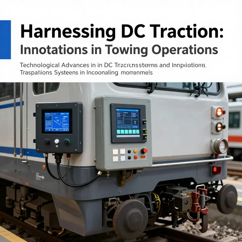An urban train employing DC traction to tow another vehicle, showcasing efficient systems.
