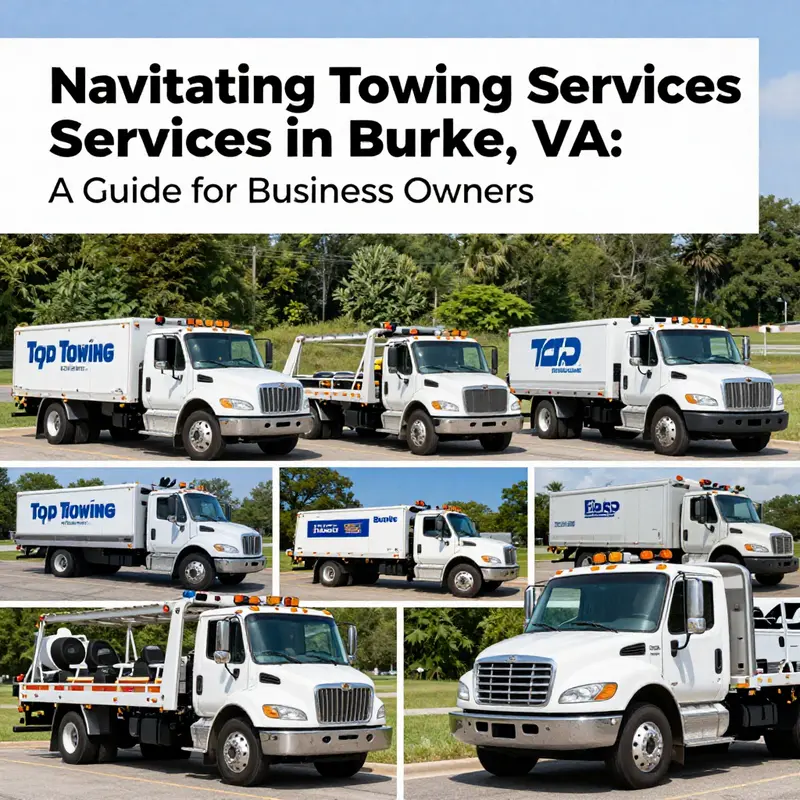 A visual representation of top towing services ready to assist the Burke community.