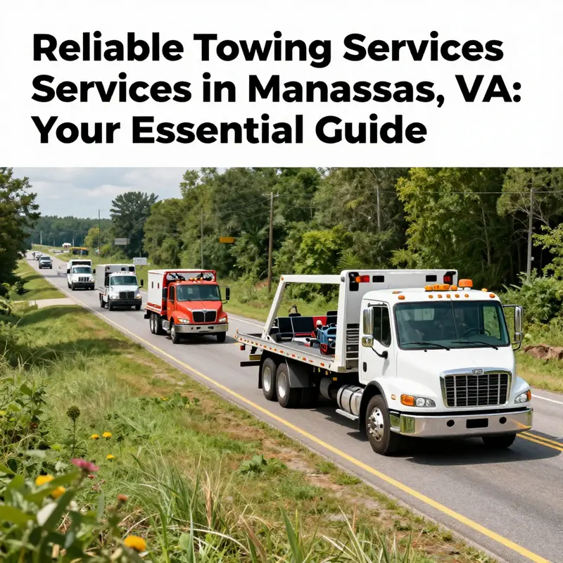A collection of tow trucks on a scenic road, representing towing services in Manassas.