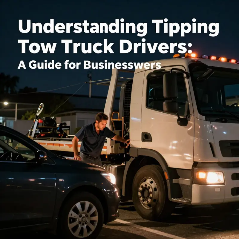 A tow truck driver exemplifying service quality while assisting a motorist.