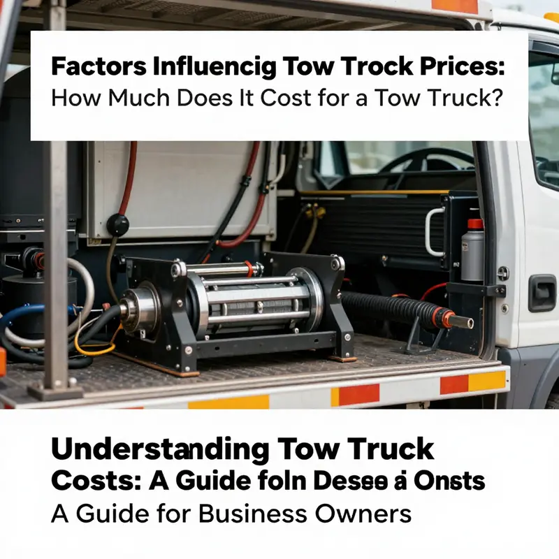 Various types of tow trucks illustrating the range of costs associated with different models.