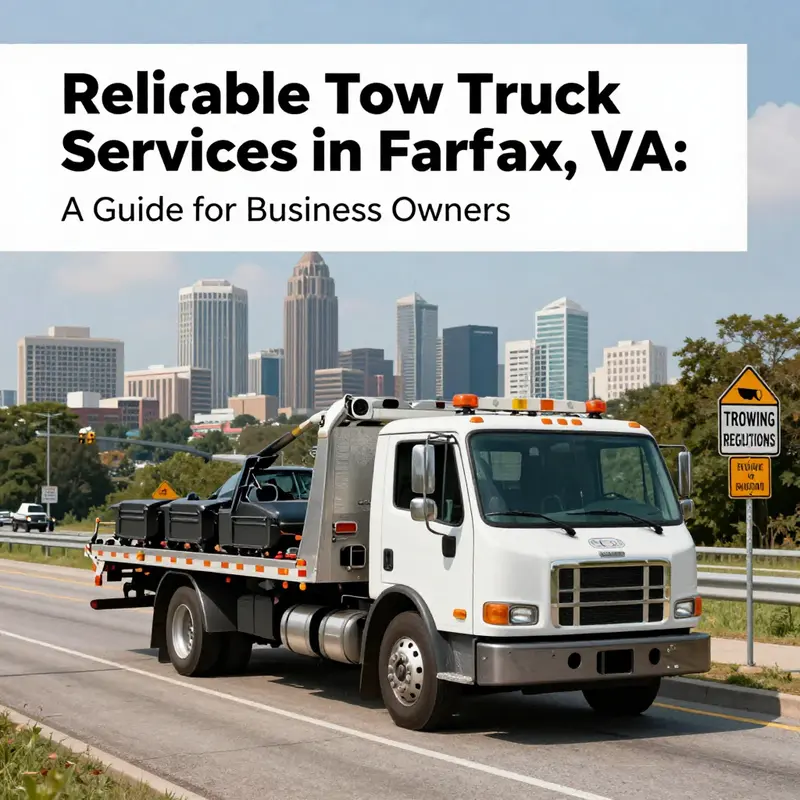 An array of tow trucks from various companies in Fairfax, VA, emphasizing the importance of reliable towing services.
