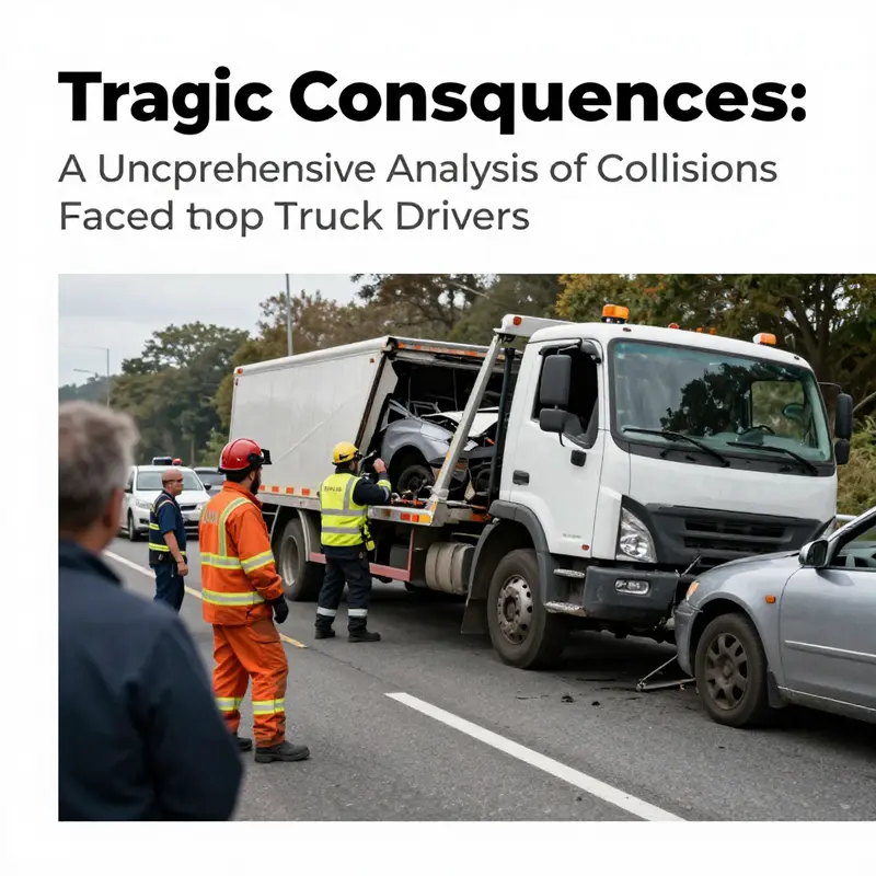 Emergency responders working at the scene of a tragic tow truck collision, highlighting the significant risks for roadside workers.