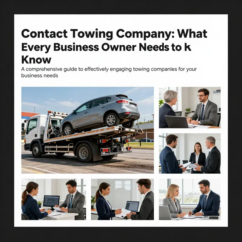 A dynamic image showcasing different scenarios of towing services, illustrating the essential role they play in business management.