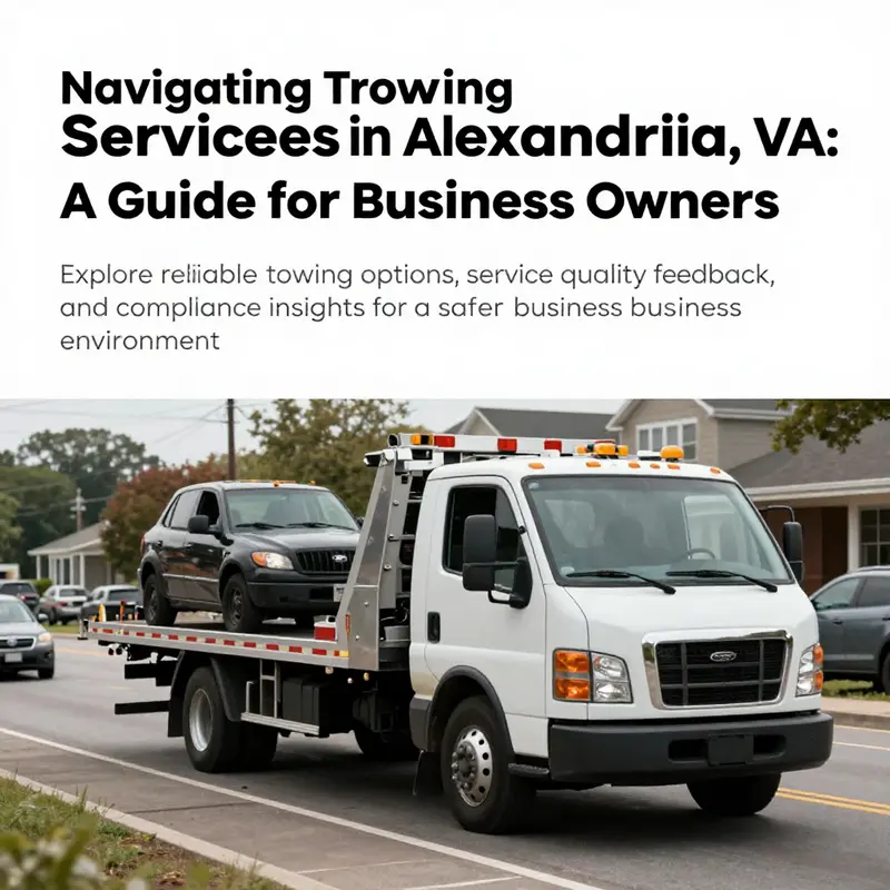 A towing vehicle on an Alexandria road, illustrating the prompt service expected from reliable towing companies.