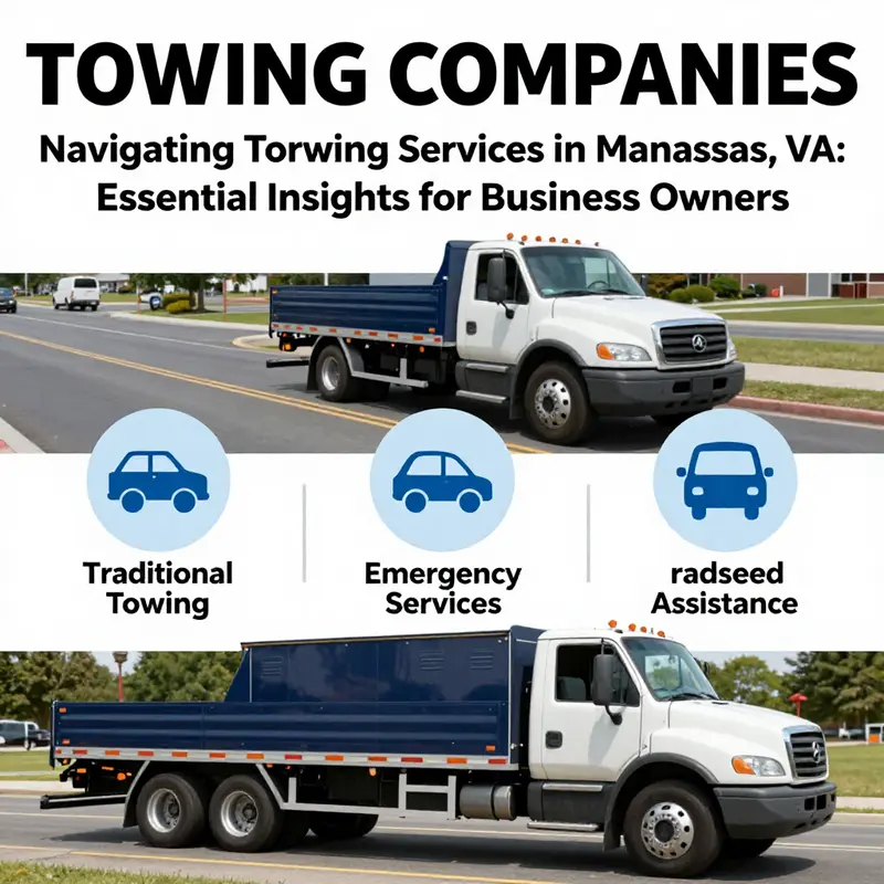 Overview of towing services available in Manassas, VA, showcasing various options for businesses.