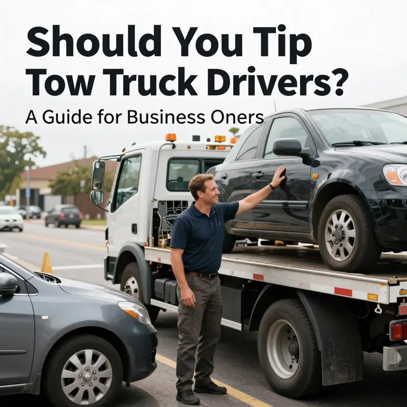 A tow truck driver provides assistance in an emergency, embodying the circumstances where tipping may be considered.