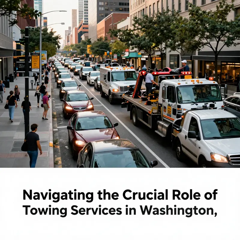 A visual representation of towing services enhancing urban mobility in Washington DC.