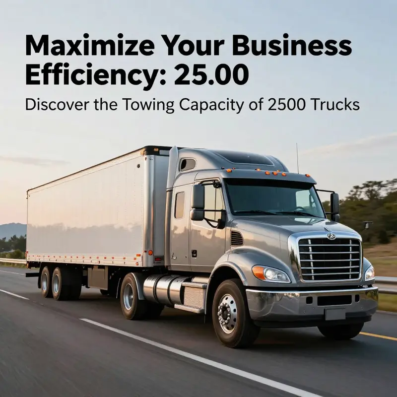 A 2500 truck successfully towing a heavy load, illustrating its maximum towing capabilities.