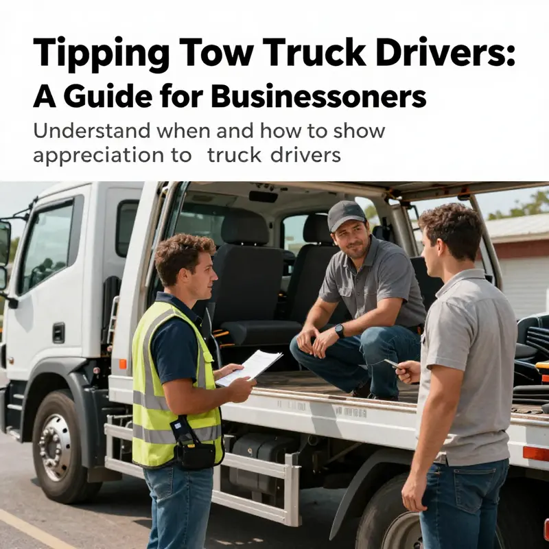 Business owners engaging with tow truck drivers in a respectful and appreciative manner.