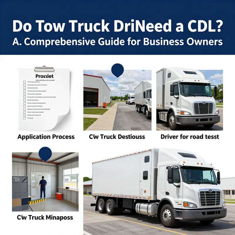 Comparison of tow truck sizes, demonstrating variations that influence CDL requirements.