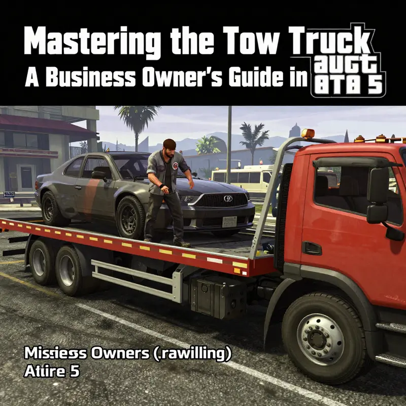 A player acquires a tow truck in Los Santos, ready for various tasks.