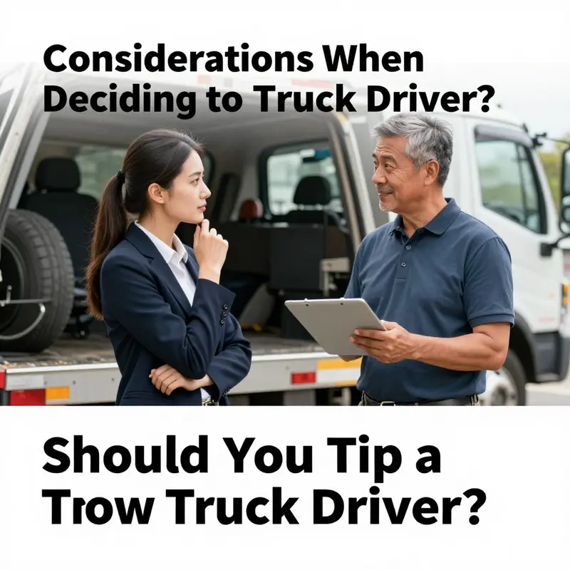 A business owner evaluates the merits of tipping after receiving towing services.