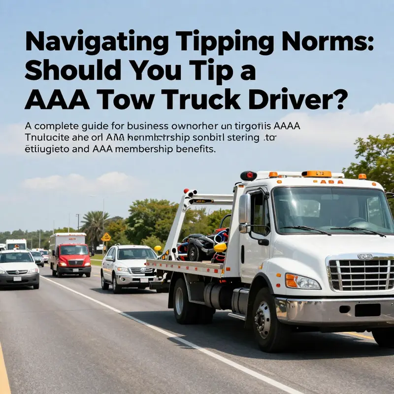 A dynamic roadside scene featuring a AAA tow truck aiding a vehicle, representing the service's necessity and professionalism.