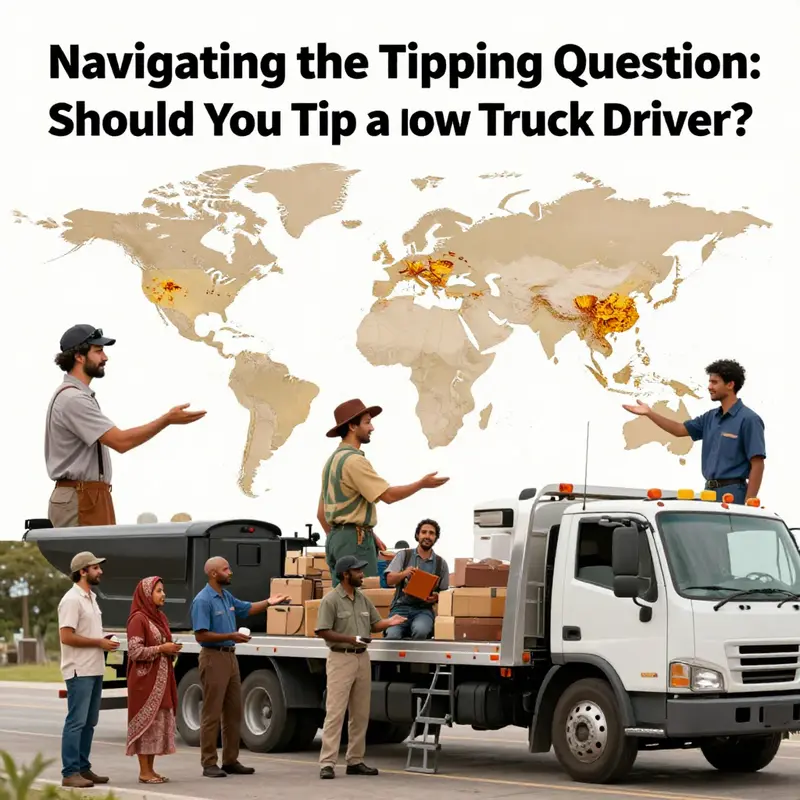 A tow truck driver provides assistance to a stranded driver, highlighting the professionalism in service.