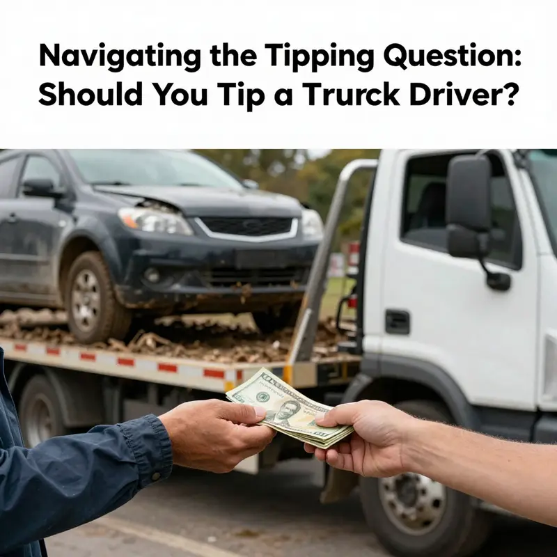 A tow truck driver provides assistance to a stranded driver, highlighting the professionalism in service.