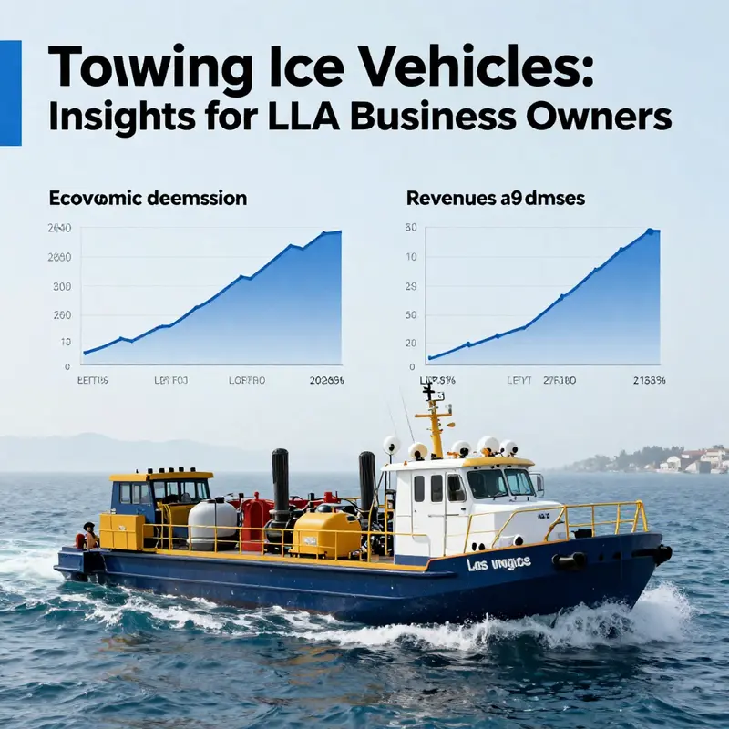 A tow truck driver ensuring safety while towing an ice vehicle in LA.