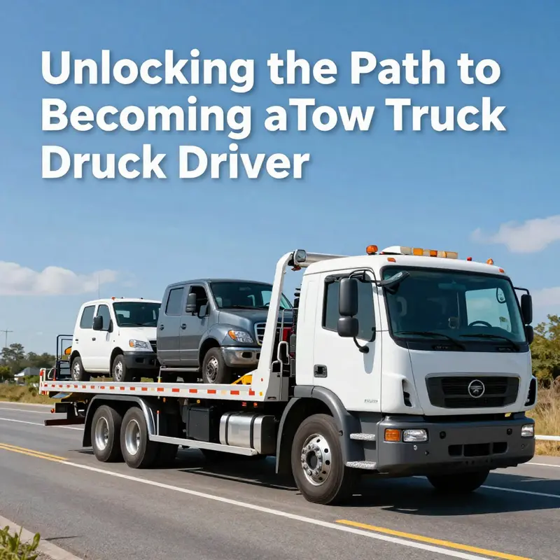 A diverse range of tow trucks highlighting the different qualifications required for drivers based on vehicle types.