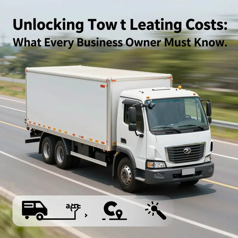 A lineup of tow trucks available for lease, illustrating the range of options for business owners.