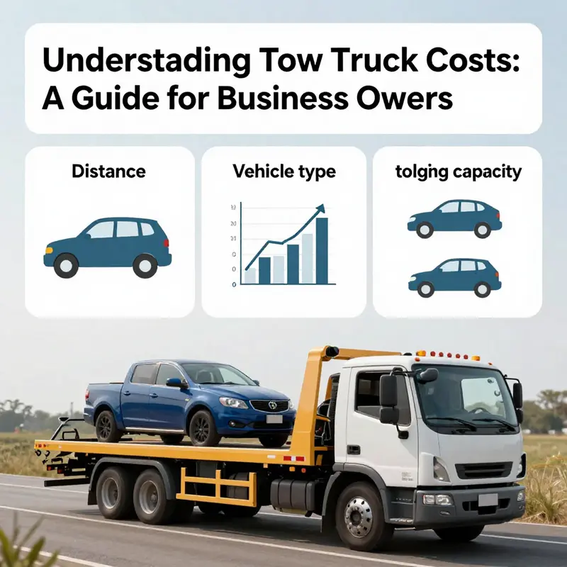 Different tow truck types showcasing their diversity and pricing ranges.